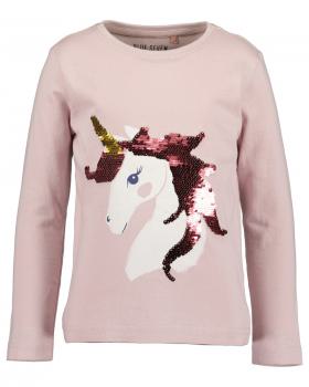 Longsleeve Einhorn Pailletten rosa 110